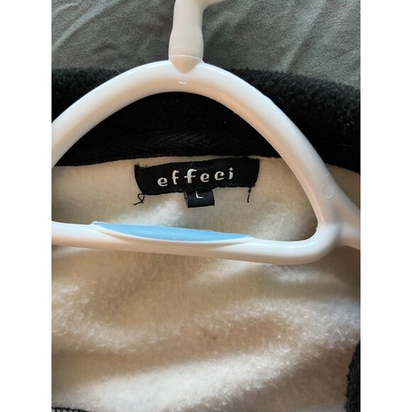 Vintage Eddie Bauer Womens Fleece Jacket Black White Full Zip Size L - Picture 7 of 7